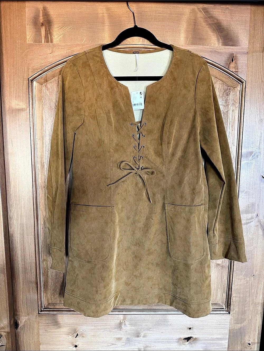 Free People Bradley Faux Suede Mini Dress Brown